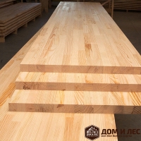 Мебельный щит (цельноламельный) сорт А, порода: лиственница 